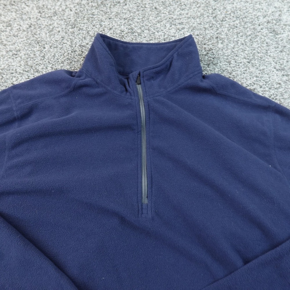 VTG Nike Pullover Mens XL Blue Therma FIT‎ 1/4 Zip Fleece Sweater Sweatshirt Y2K